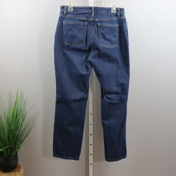 L.L. Bean Women’s Flannel Lined Jeans Size 12 Classic Fit - Picture 2 of 3